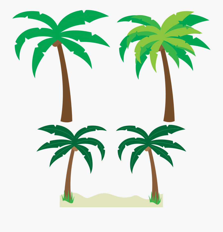 Free Cartoon Palm Trees Clipart Clipart And Vector - Palm Tree Vector Png, Transparent Clipart
