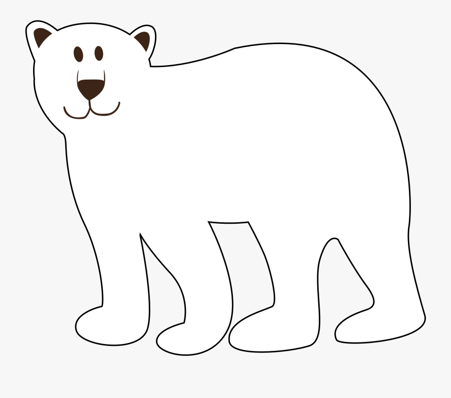 Bear Black And White Polar Bear Black And White Clipart - Polar Bear Black And White, Transparent Clipart