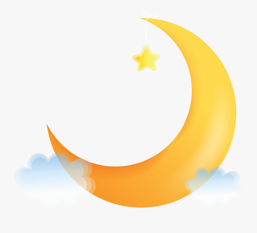 Crescent Moon Illustration - 弯 月 卡通, Transparent Clipart