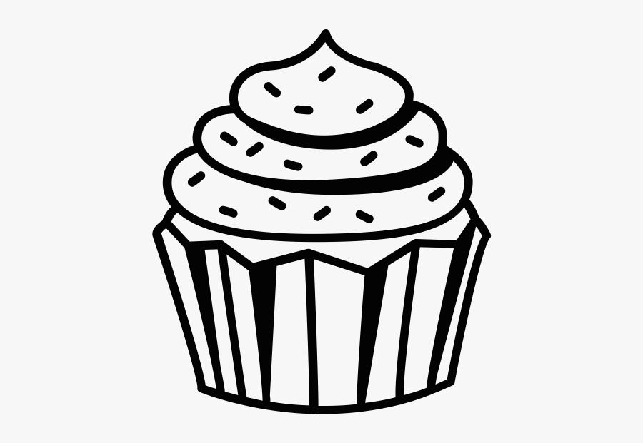 Black And White Cupcake Png - Big Cake Clipart Black And White, Transparent Clipart
