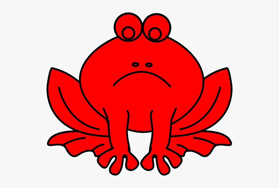 Frog Clipart Red - Frog Outline Clip Art, Transparent Clipart