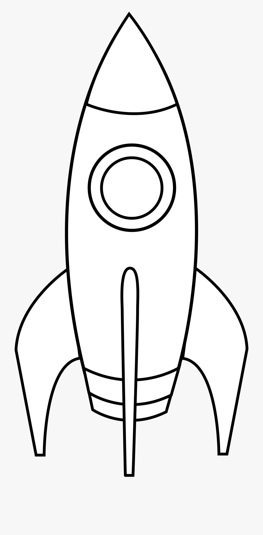 Cartoon Rocketships Black And White, Transparent Clipart