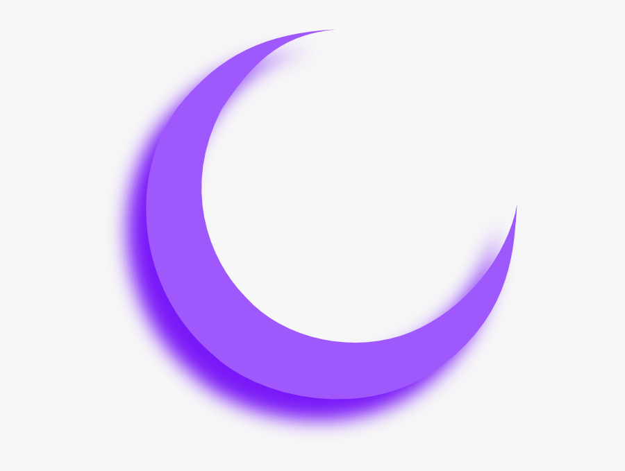 Purple Moon Svg Clip Arts - Purple Crescent Moon Png, Transparent Clipart