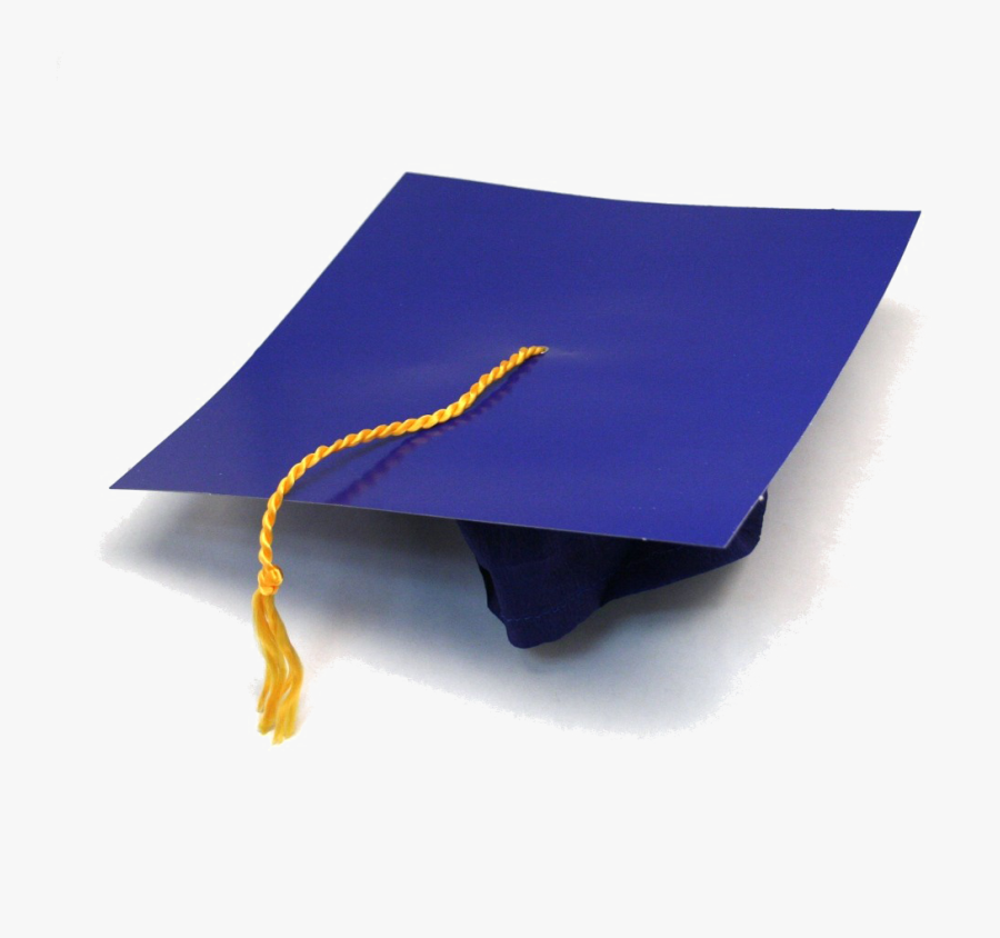 Graduation Cap Png Clipart - Blue Graduation Cap With Yellow Tassel, Transparent Clipart