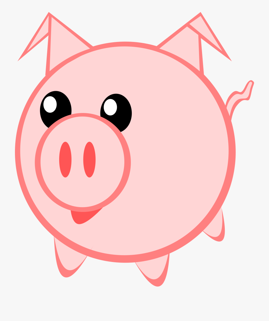Free Pigs Clipart And Vector Images - Pig Cartoon No Background, Transparent Clipart