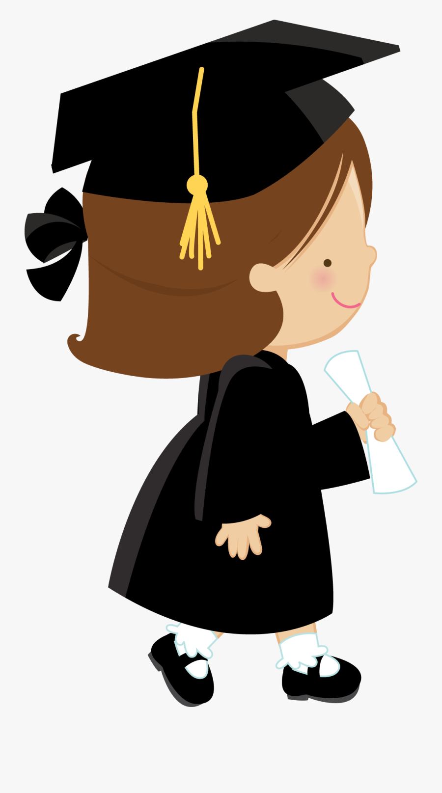Graduation Cap And Gown Clipart - Desenho Formanda, Transparent Clipart