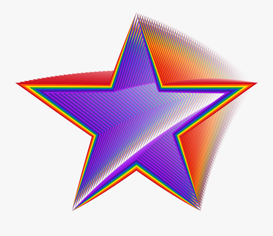 Star Rainbow Clipart - Transparent Color Star Png, Transparent Clipart