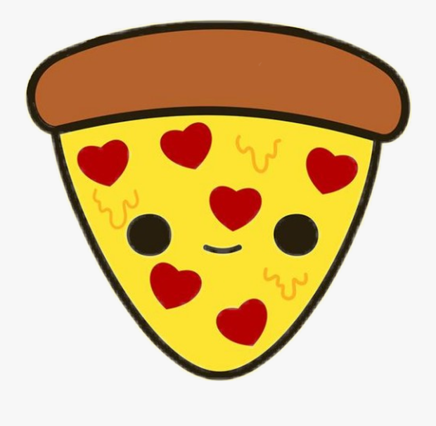 Pizza Clipart Kawaii Heart - Pizza Cute, Transparent Clipart