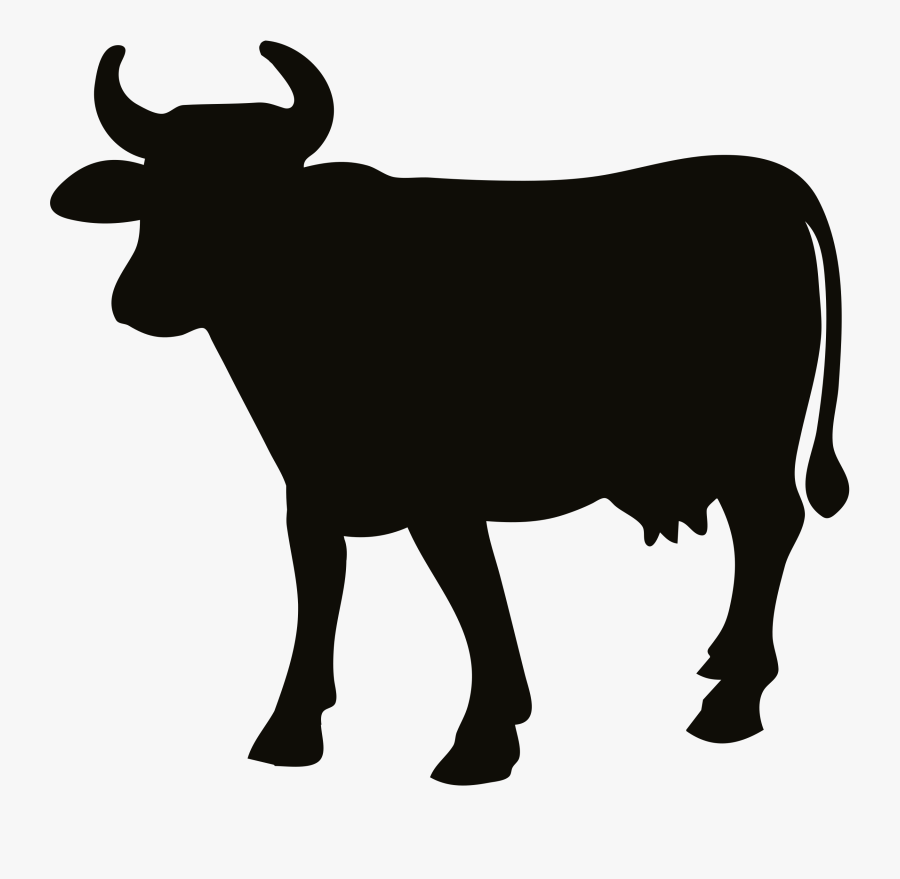 Silhouette Cliparts Free Download - Cow Silhouette Png, Transparent Clipart