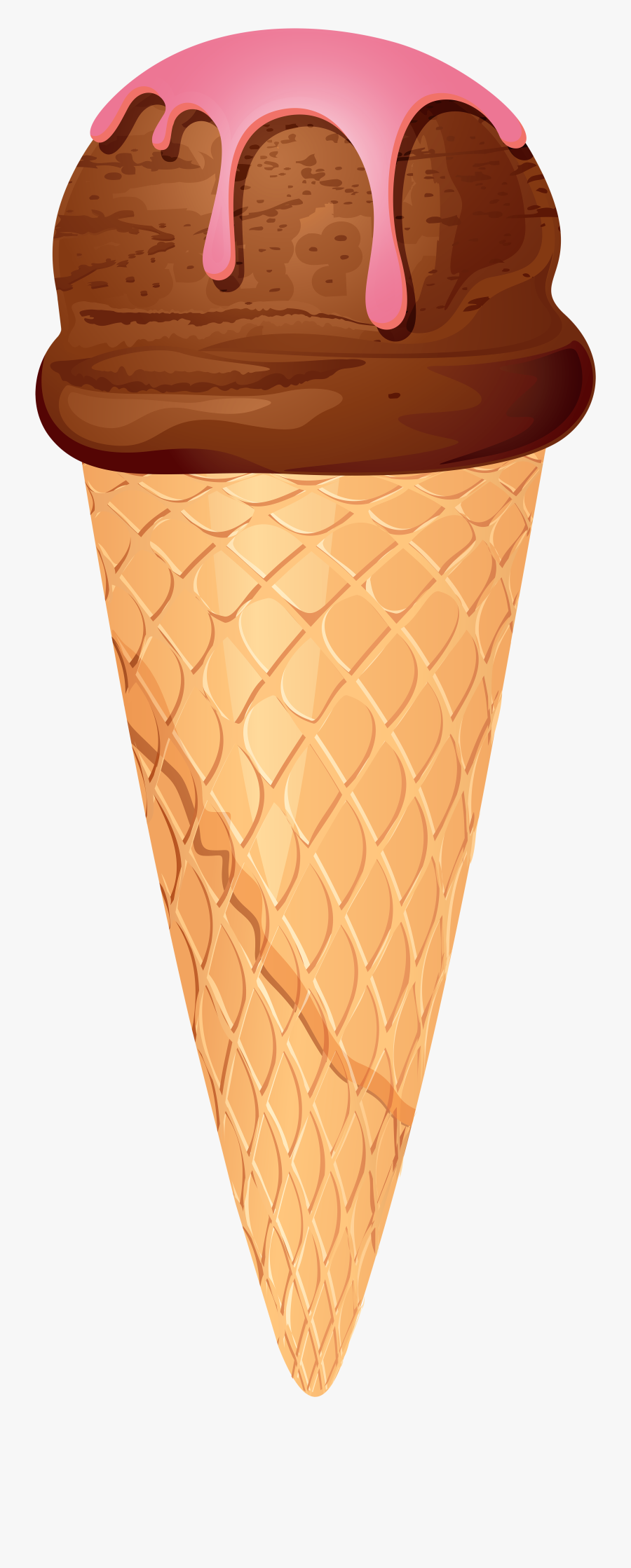 Chocolate Ice Cream Cone Png Clip Art - Ice Cream Art Clip, Transparent Clipart