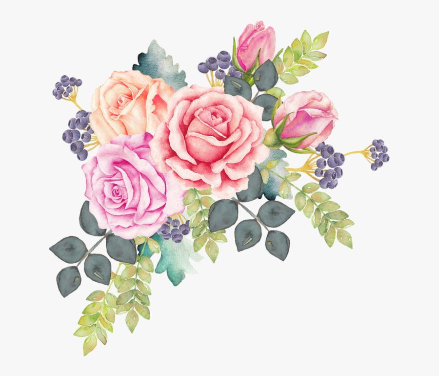 Svg Freeuse Stock F C A - Transparent Watercolor Flower Bouquet, Transparent Clipart