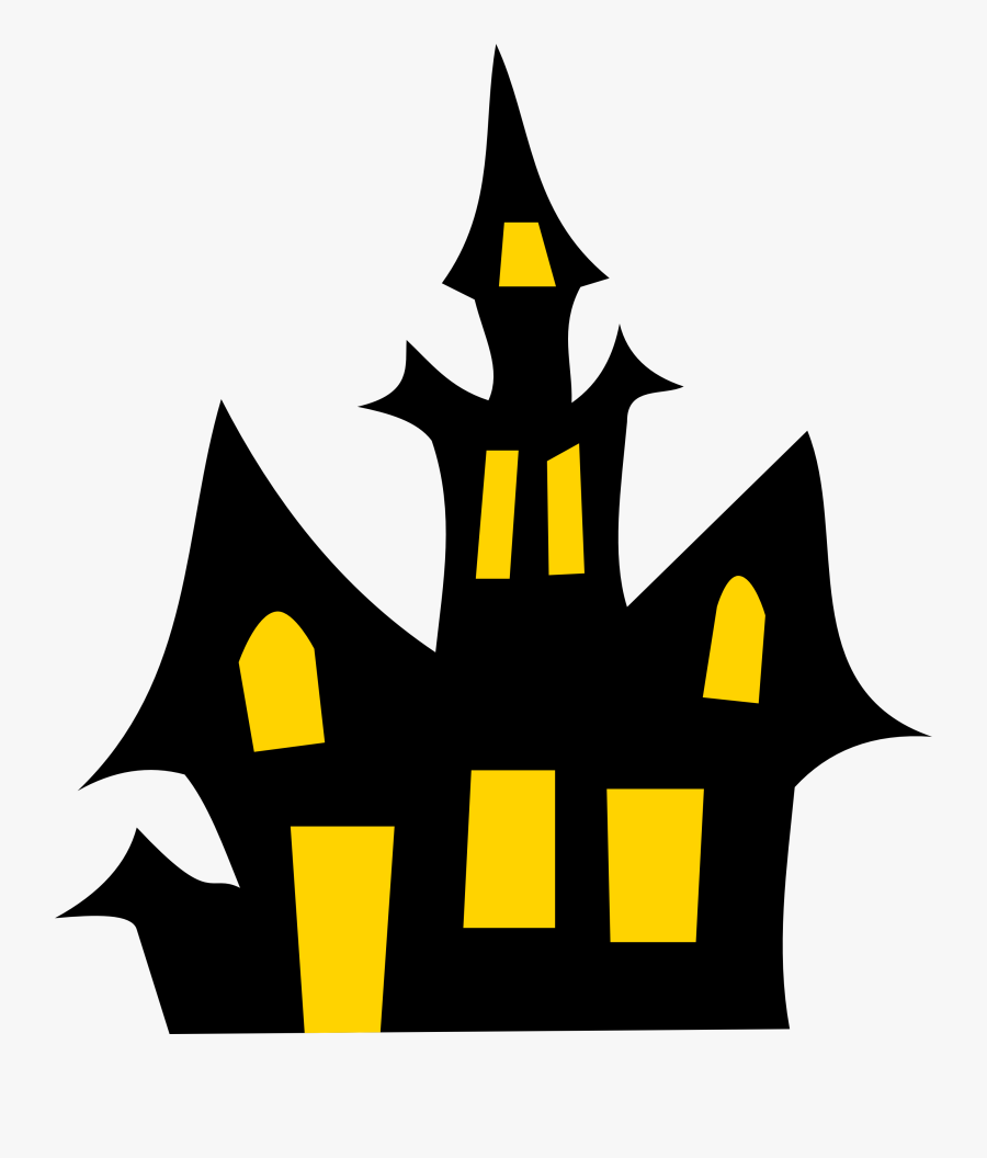 Printable Haunted House, Transparent Clipart