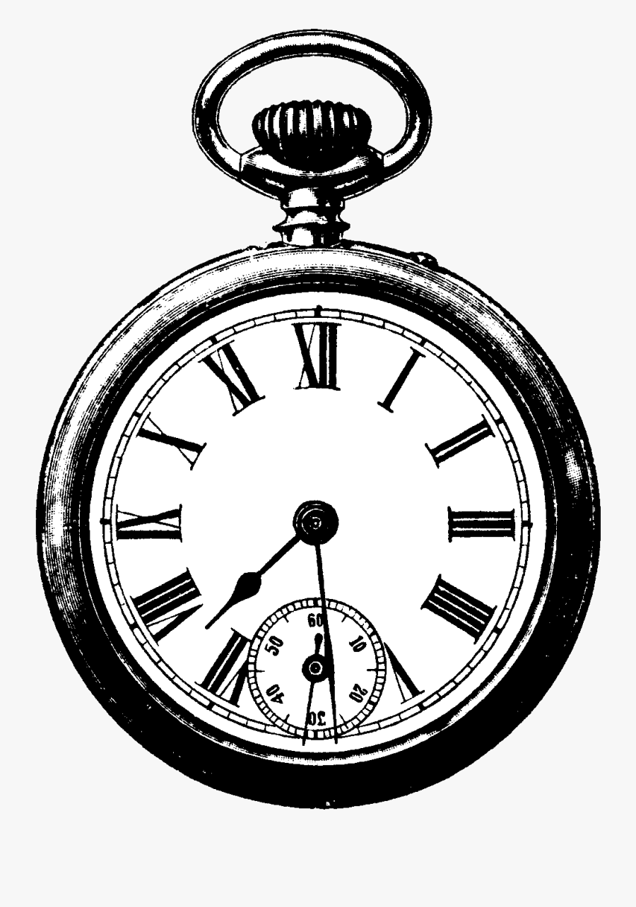 Vintage Clock Clipart Reloj De Bolsillo Dibujo , Free Transparent