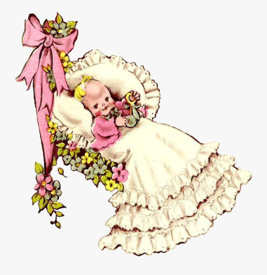 Digital Vintage Baby Downloads - Vintage Baby Clipart Png, Transparent Clipart
