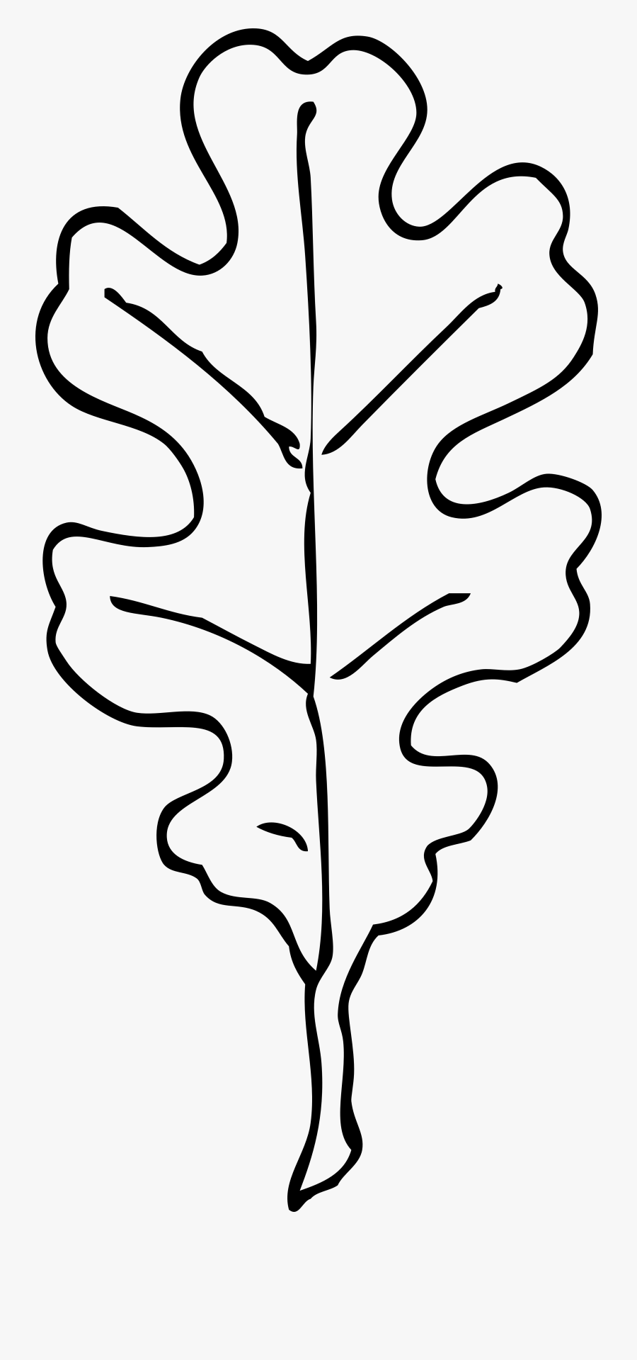 Fall Leaves Clipart Black And White Border Clipart - Black And White Oak Leaf, Transparent Clipart