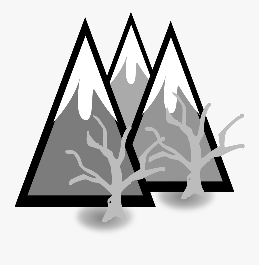 Clipart Library Library Clipart Mountains Black And - Snow Capped Mountain Clip Art, Transparent Clipart
