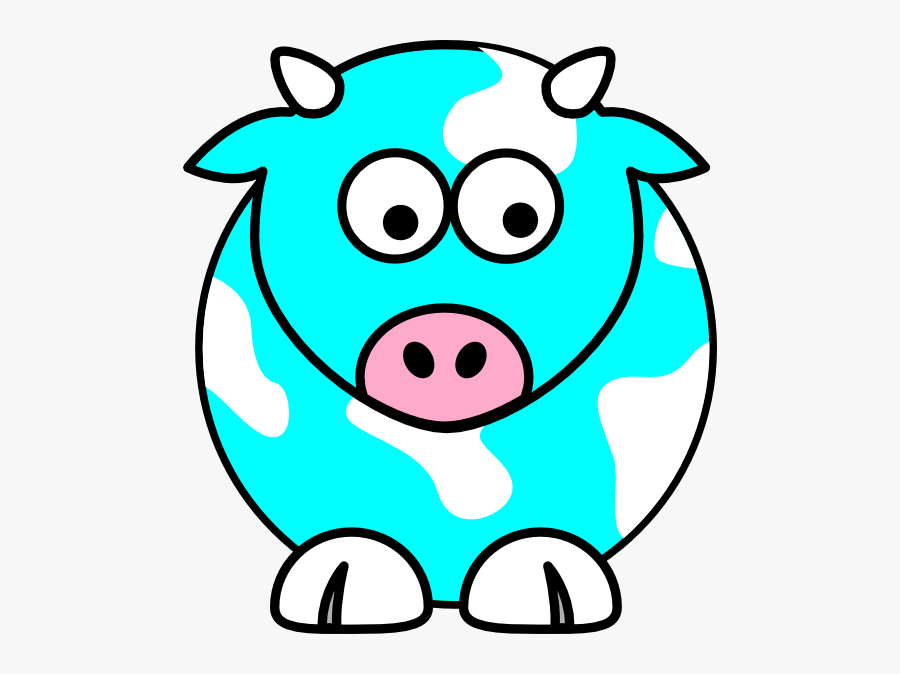 Cow Clipart Blue - Vacas Faciles De Dibujar, Transparent Clipart
