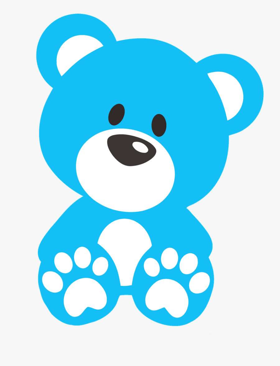 Ursinhos E Ursinhas - Blue Teddy Bear Clipart, Transparent Clipart