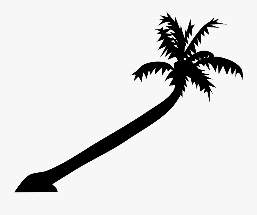 Palm Tree Art Tropical Palm Trees Clip 2 Clipart - Leaning Palm Tree Drawing, Transparent Clipart