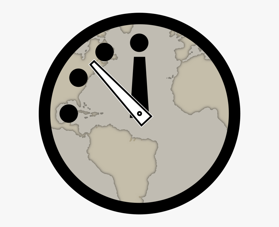 Transparent Clock Clipart Png - Doomsday Clock Clipart, Transparent Clipart