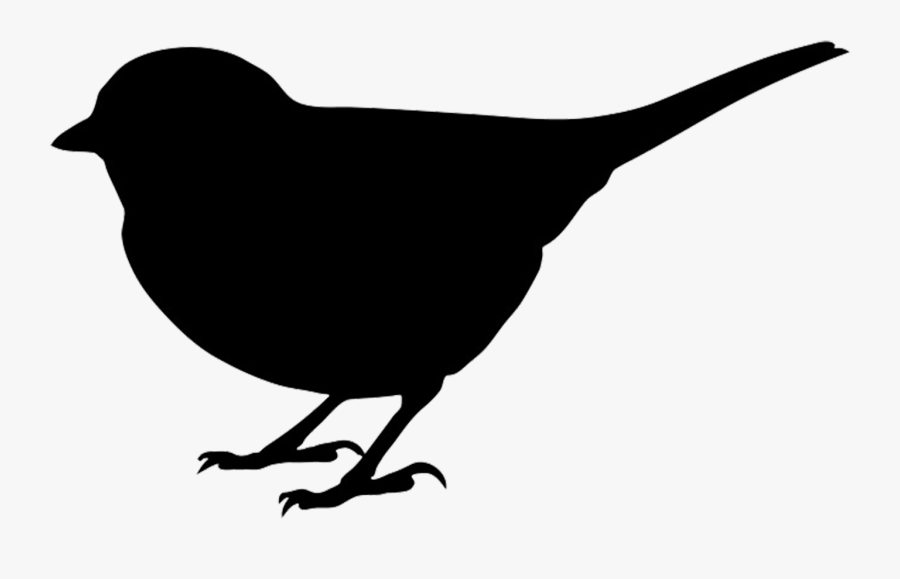 Silhouette Bird Clipart Black And White - Black And White Bird Clipart, Transparent Clipart