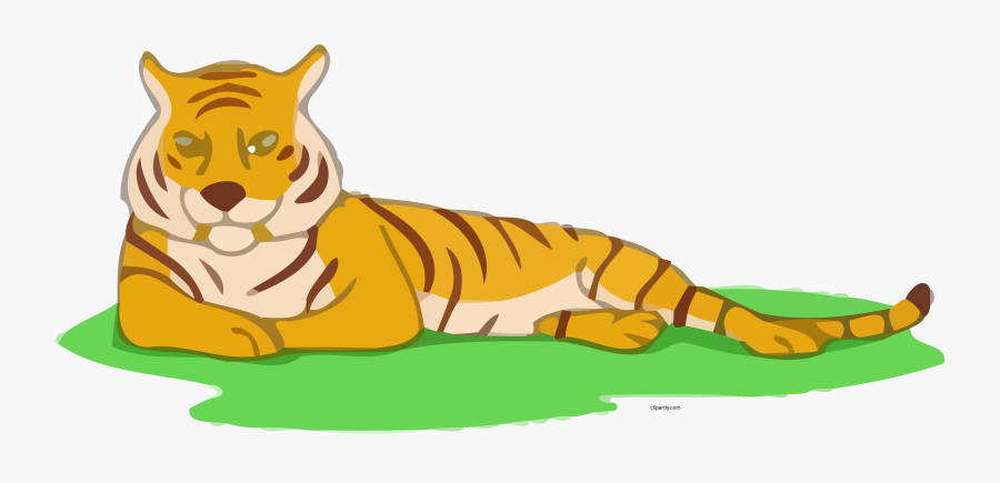 Transparent Grass Clip Art Png - Tiger Sitting Clip Art, Transparent Clipart