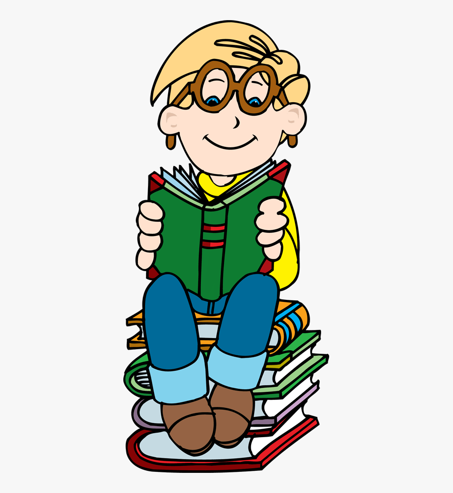 Boy Reading Clipart - Free Clipart Boy Reading Book, Transparent Clipart