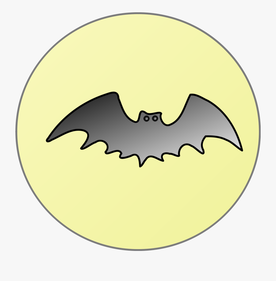 Bat In Moon Clip Art Free, Transparent Clipart