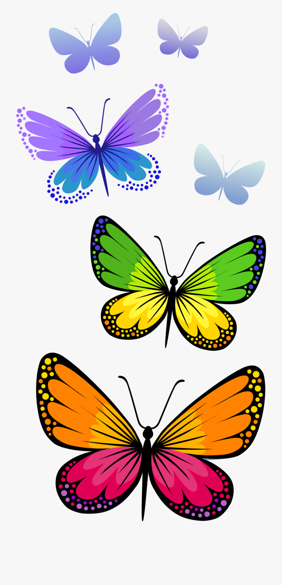 Mq Rainbow Butterfly Butterflys - Png Transparent Butterfly Clipart, Transparent Clipart