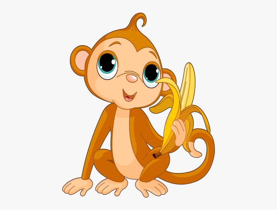 Clip Art Cute Funny Baby Clip - Monkey Cartoon Clip Art, Transparent Clipart