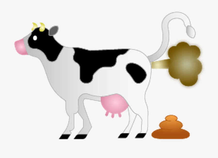 Transparent Cow Clipart - Cartoon Picture Of Cow Farting, Transparent Clipart