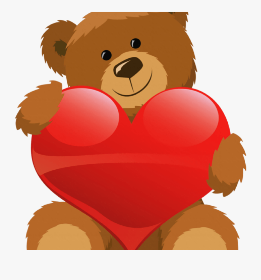 Cute Bear Clipart Baby House Online - Cartoon Teddy Bear With Heart, Transparent Clipart