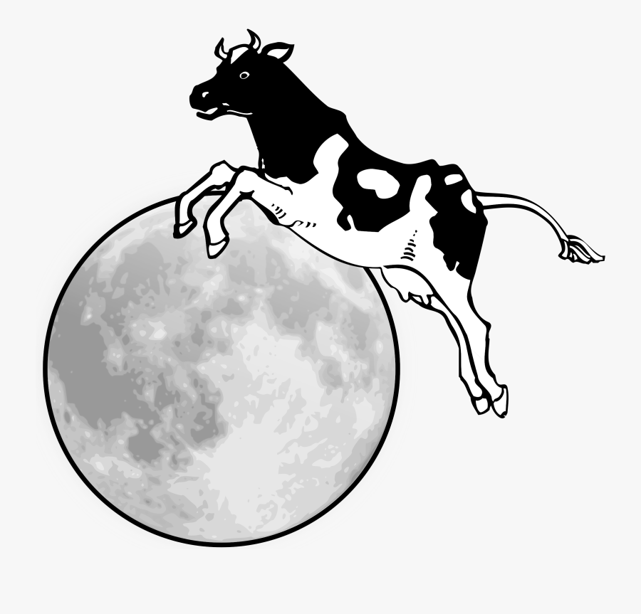 Free Stock Photo Of Cow Jumping Over The Moon Vector - Cow Jumping Over The Moon Clipart, Transparent Clipart