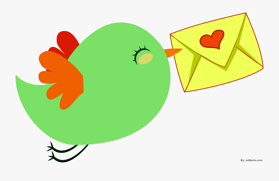 Small Bird Flying With Love Letter - Bird Flies Png Transparent Clipart, Transparent Clipart
