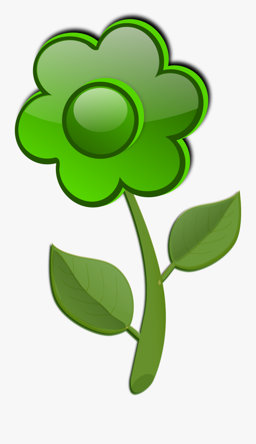 Clipart Flower A1 Fall Clipart Png Pumpkin Clip Art - Green Flower With Stem Clipart, Transparent Clipart