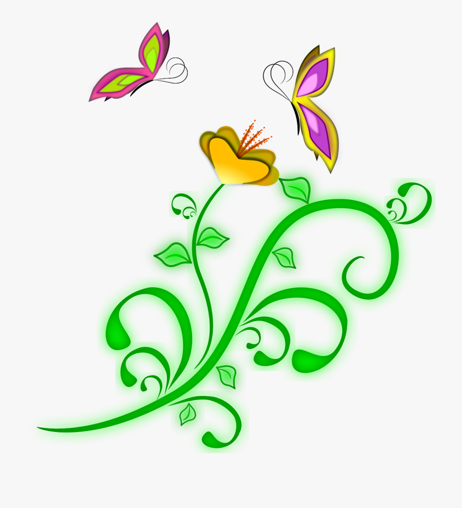 Flower Butterflies Spring - Borboletas Png, Transparent Clipart