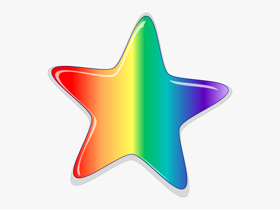 Rainbow Star Clipart, Transparent Clipart