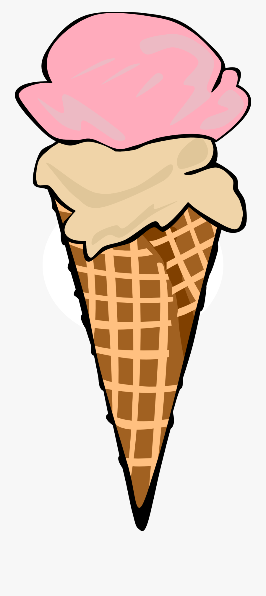 Ice Cream Clip Art - 2 Scoop Ice Cream, Transparent Clipart