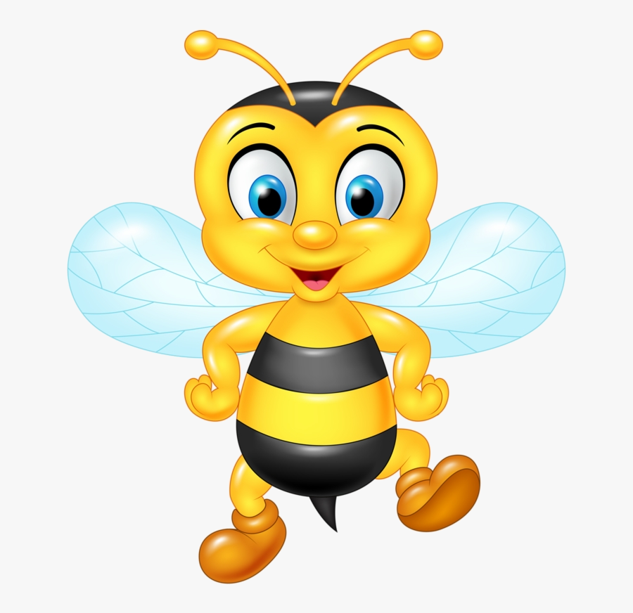 Bee Clipart Transparent Background Cartoon Png - Bee Vector, Transparent Clipart