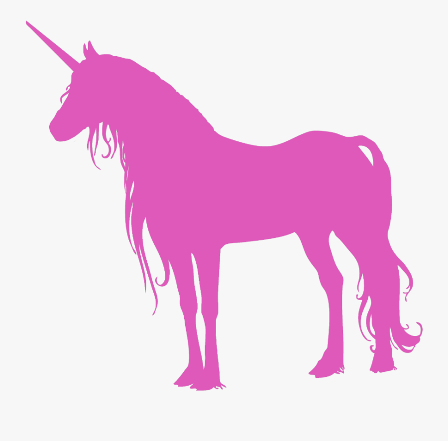 Silhouette Unicorn Transparent Background, Transparent Clipart