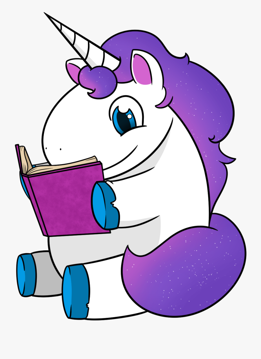 Clip Art A Book Svg - Unicorn Reading A Book, Transparent Clipart