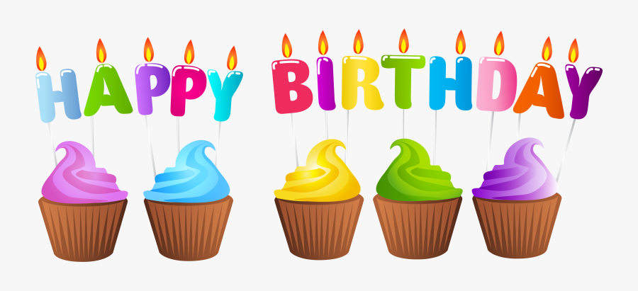 Birthday Clip Art Cupcake Clipart - Happy Birthday Candle Png , Free Transparent Clipart - ClipartKey