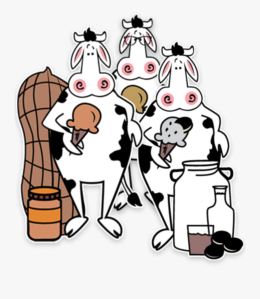Comfy Cow Louisville - Cow With Ice Cream Clipart Png, Transparent Clipart