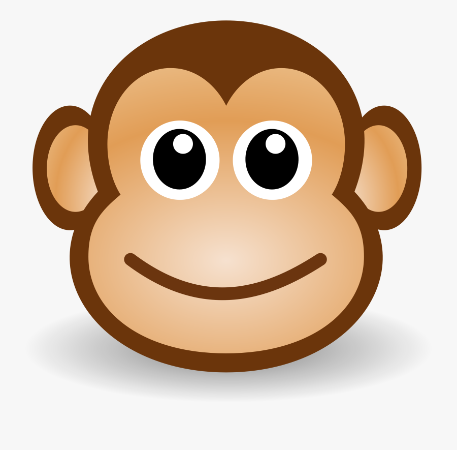 Free Cute Cartoon Monkey Clipart Illustration - Easy Cartoon Monkey Face, Transparent Clipart