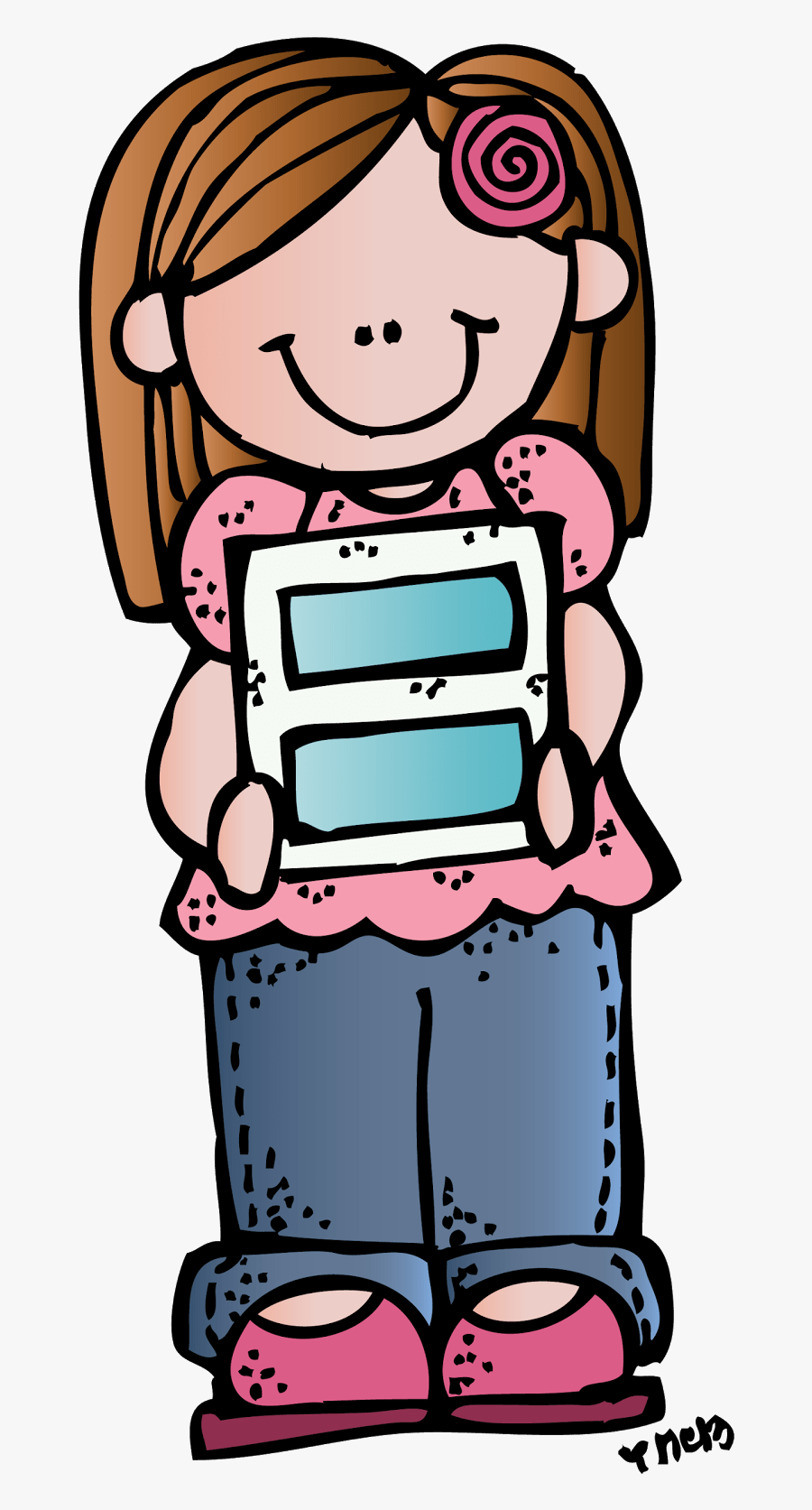 Equals Girl Melonheadz 13 Colored - Melonheadz Math Clipart, Transparent Clipart
