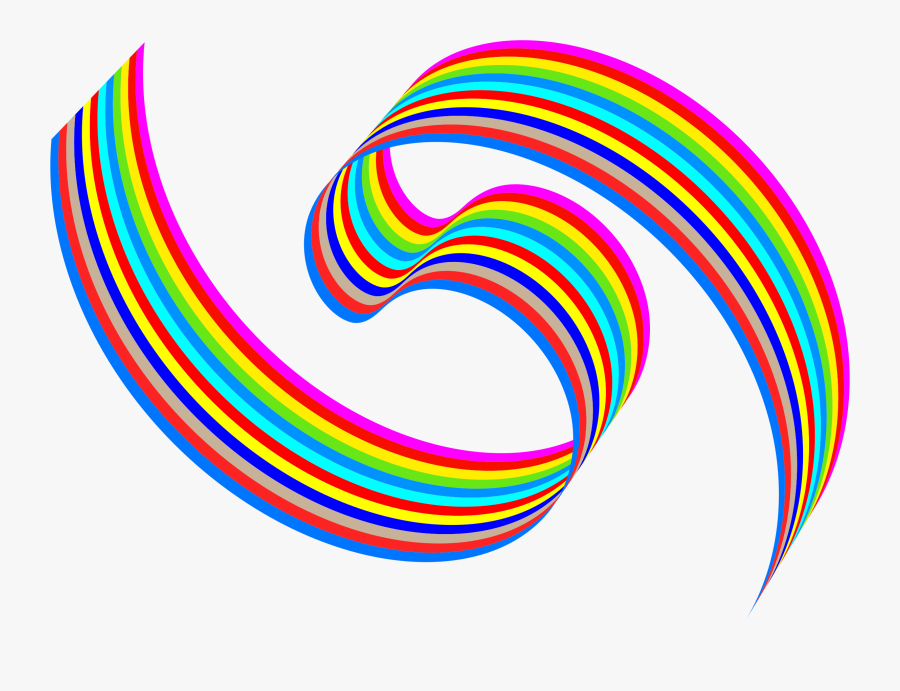 Clipart Wave Rainbow - Transparent Background Rainbow Ribbon Clipart Transparent, Transparent Clipart