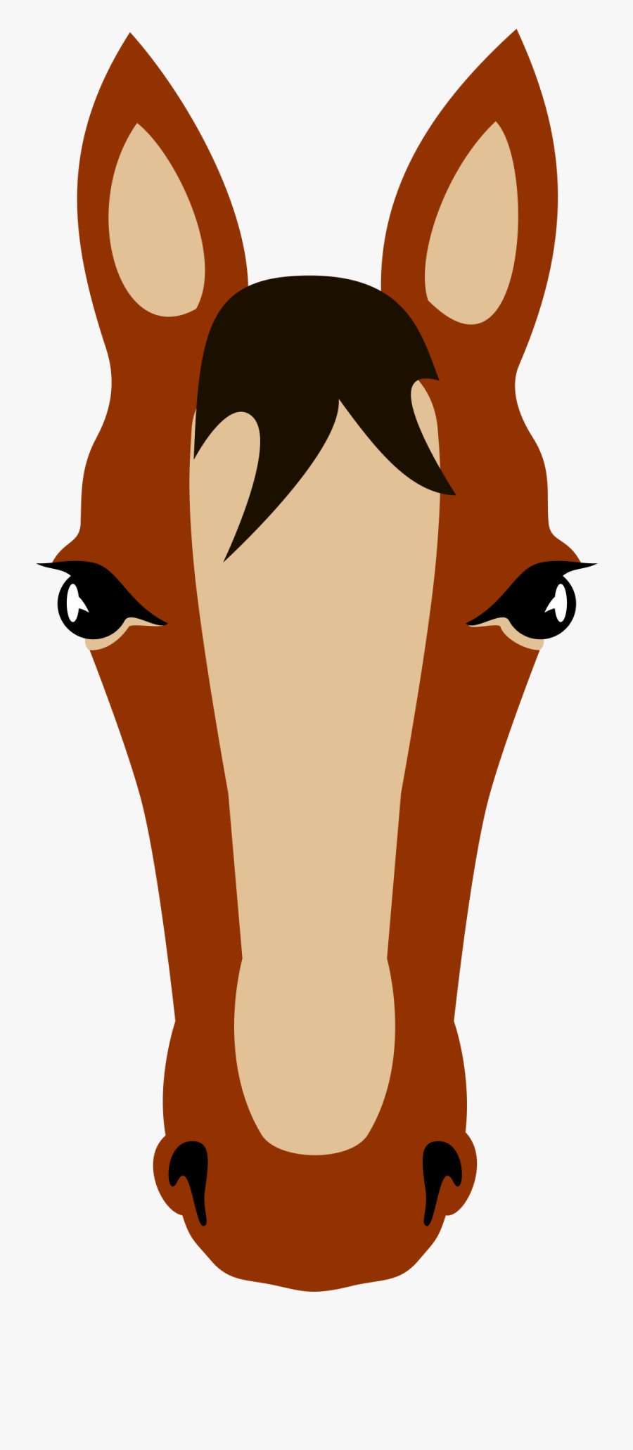 Clipart - Horse Clipart Face Png, Transparent Clipart