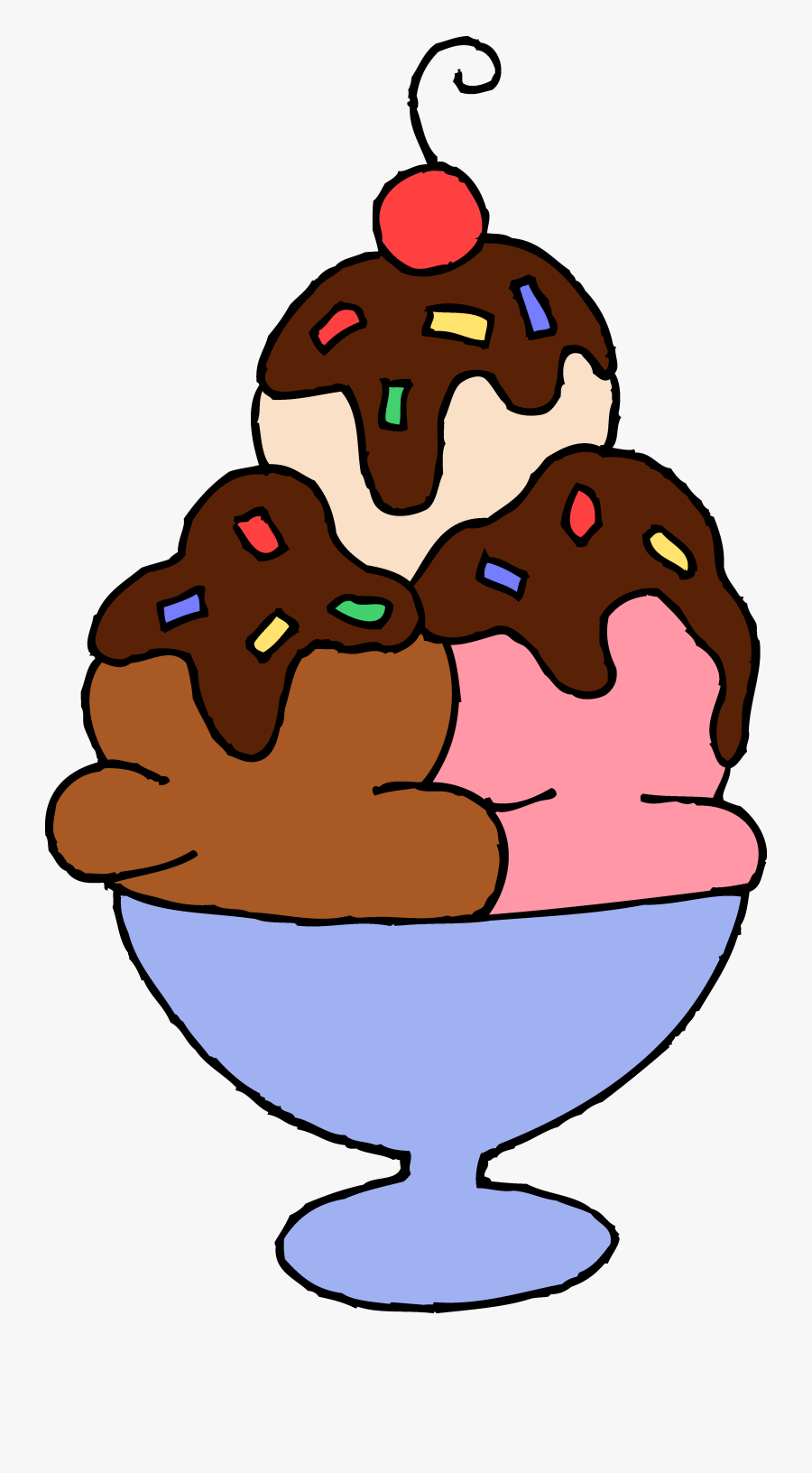 Hot Fudge Ice Cream Sundae Free Clip Art - Ice Cream Clipart, Transparent Clipart