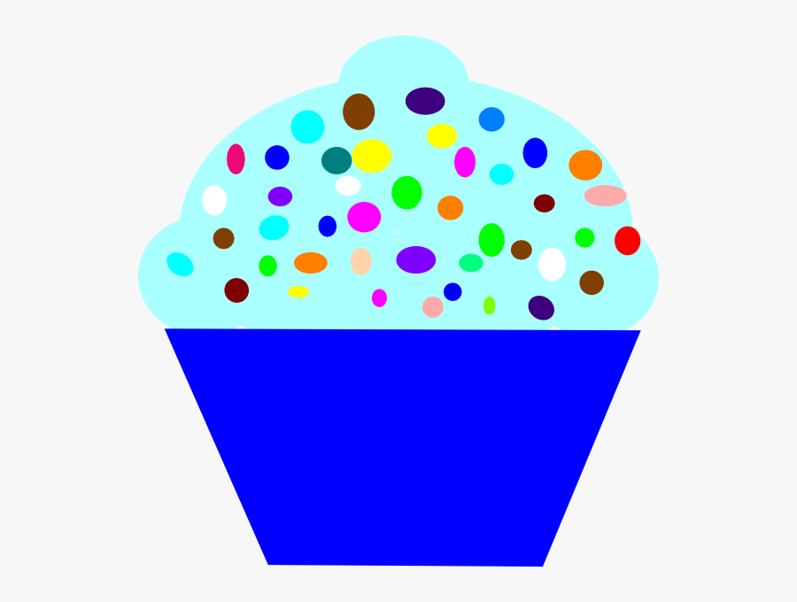 Com Blue Cupcake Clipart - Blue Cupcake Clip Art, Transparent Clipart