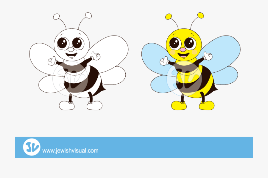 Bee-clipart - דבורה ציור, Transparent Clipart